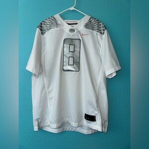Nike White and Gray Men's Jersey oregon ducks